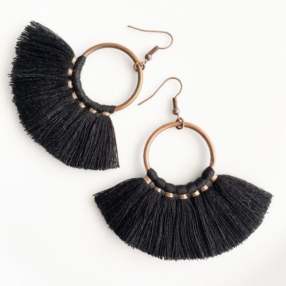 Jewelry - NEW "Bridget" Tassel Earrings (Black)